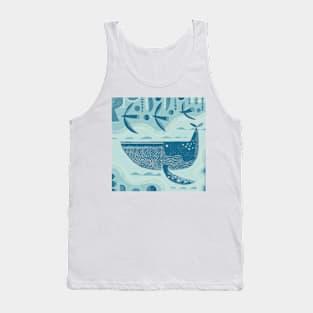 Bluebirds and Bluewhale Tank Top